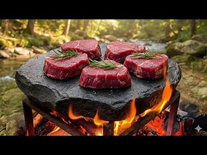 Grilling Garlic Butter Steaks 🔥 with Campfire Potatoes Outdoors