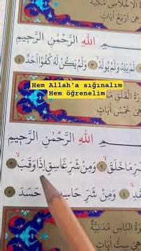 Felak Suresi #quran #islamicreminder #arabic #education #learning #coran