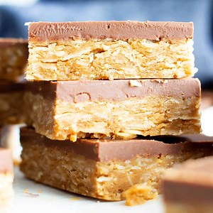 4 Ingredient Healthy No Bake Peanut Butter Cup Oat Bars – Vegan, Gluten Free