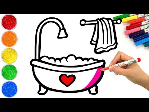 How to Draw a Cute Bathtub | Easy Step by Step Tutorial | Made for Kids