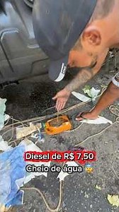 Diesel fuel costing 7.50 reais, full of water 😰😣 #diesel #truckdriver #truck