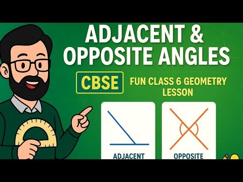 Adjacent Angles and Opposite Angles Explained | Class 6 Geometry