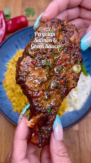 2.9M views · 27K reactions | TASTY SPICY PERUVIAN SALMON + GREEN...