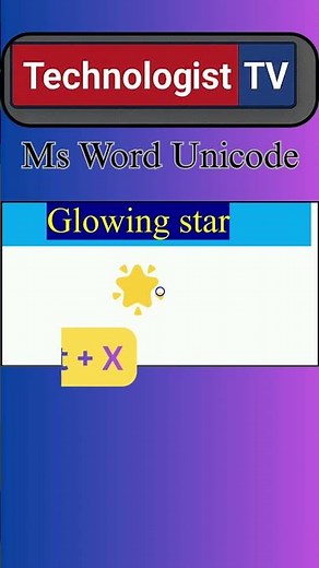 How to Insert Glowing Star 🌟 in Microsoft Word Unicode Trick!
