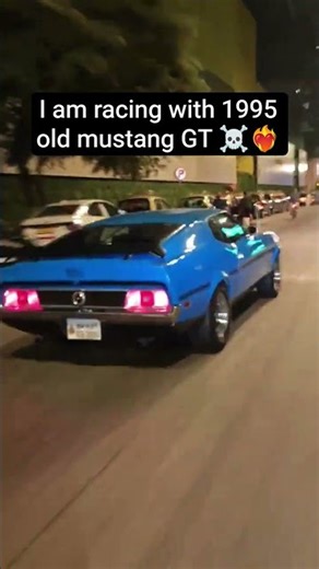 I am racing with 1995 old mustang GT ☠️📈🥶😱🤯💀🏎️❤️‍🔥 #short #viral