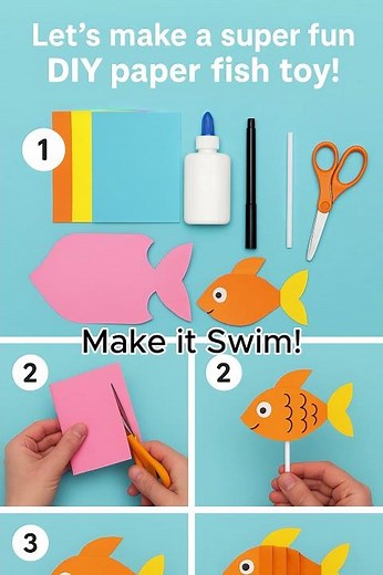 The EASIEST Paper Fish Tutorial Ever | Make a Paper Fish in SECONDS