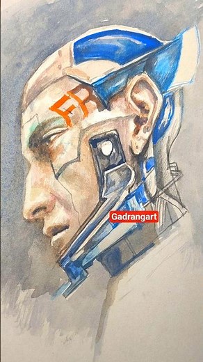 . How to Draw a Male Cyborg | Futuristic Robot Character Design Step by Step Art, illustration.