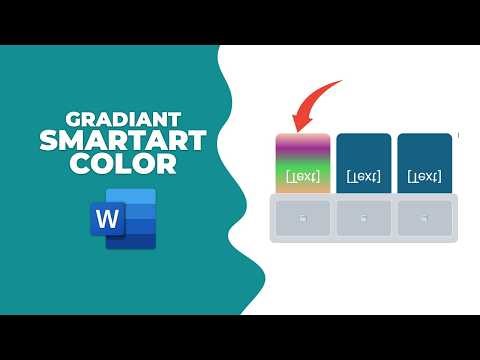 How to change SmartArt color style to gradient loop in Word