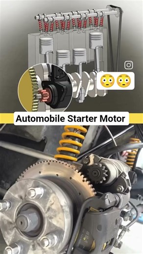 Automobile Starter Motor Mechanism🤔| #solidworks | #viral | #shorts | #viralshorts |#gear | #autocad