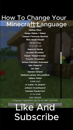 How To Change Your Minecraft Language