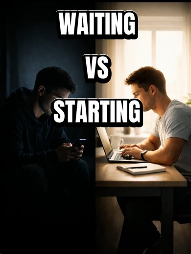 Waiting vs Starting. The difference? Action. #action #selfimprovement #discipline #shorts