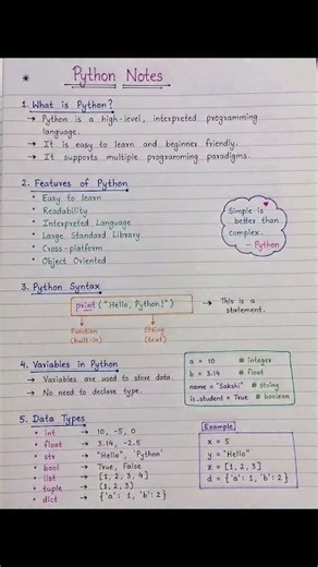 Python notes #coding #codinglife #programming #python #pythonprogramming #pythontutorial #python3