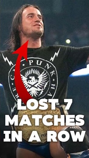 CM Punk's worst singles losing streak in WWE #wwe #wrestling #shorts