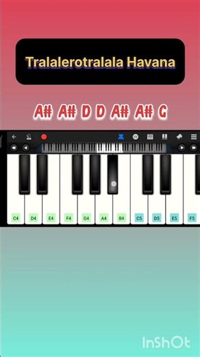 Traralelotralala Havana Piano Tutorial #viral #viralvideo #viralreels #viralshorts #video #shorts