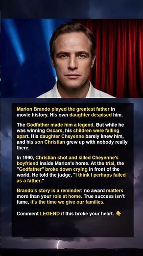 Marlon Brando Cried In Court And Said I Think I Perhaps Failed As A Father 💔