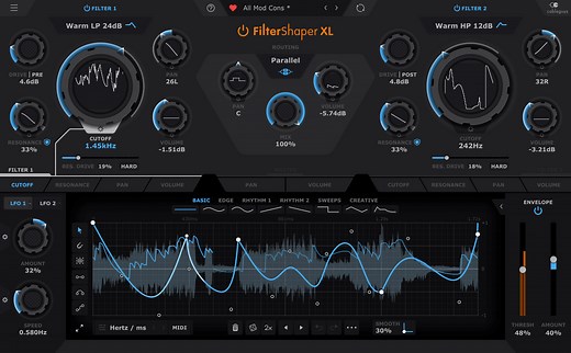Cableguys' 'massively modulatable' dual filter plugin gets supersized for FilterShaper XL