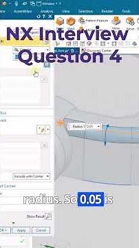 Siemens NX- Interview question 4 #siemens #autocadblocks #techdesign #3dmodelingsoftware