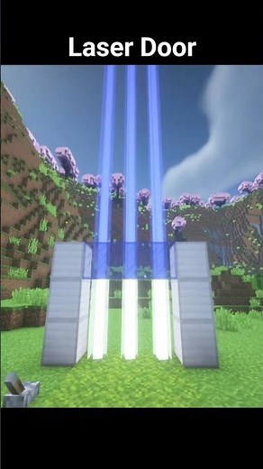 Easy Laser Door 🔴🚪 | Minecraft #mctutorial #minecraftbuilding #minecraftshorts