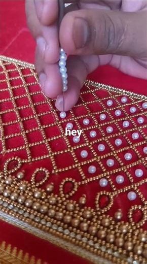 Half White Beads lock #shorts #viralvideo #shortsfeed #fashion #blouse