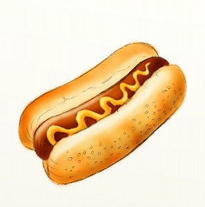 How to draw a hot dog