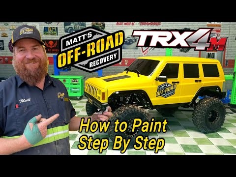 Matt’s Off-road Recovery Banana How to paint Rc Hard body Step by Step #traxxastrx4m #rc #4x4