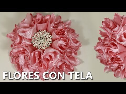 🌸🌸 Beautiful flower made with satin fabric in 5 minutes. Can you make it?