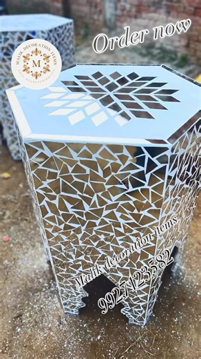 👉 Luxury Mirror Console Table & Stool | Wedding Decoration Setup ✨ Malik Decoration Item #shorts