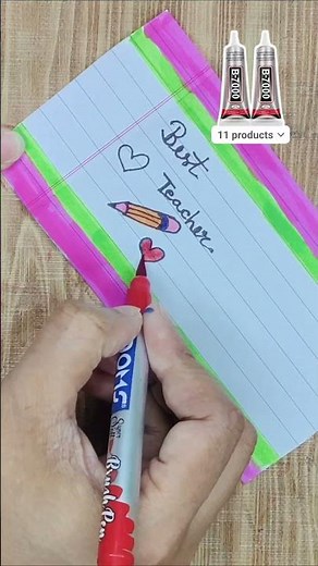 Teachers day gift 🥰😍 #shorts #diy #craft #trending #art #birthdaycard #teachersday