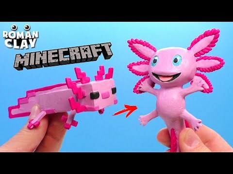 Making AXOLOTL in MINECRAFT with Clay | Roman Clay Tutorial