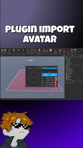 plugin import avatar free!!!!🧑‍💻 link in comment #robloxstudio #roblox #shortvideo #game #plugin