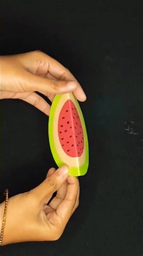 Paper Watermelon making 🍉#shorts #craft #diy