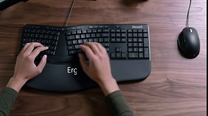 Microsoft Ergonomic Mouse Black - Comfortable Ergonomic Design and Thumb Rest. Wired USB Mouse with 2 Programmable Buttons, Works for PC/Laptop/Desktop