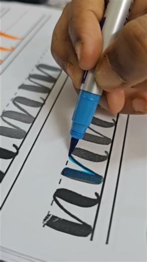 day 4 of 7 calligraphy practice the pdf is linked in description!