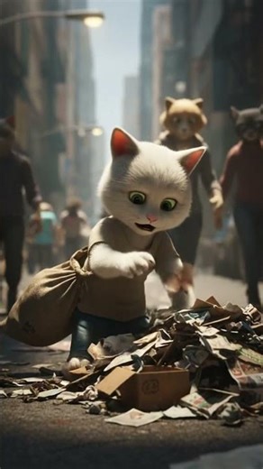 The Puzzle-Solving Cat | Smart Cat Tale #cat #shorts #shortsfeed #strugglestory