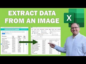 Extracting data from an image with Excel
