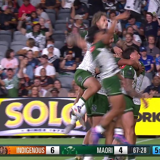 Jacob Laban Celebrates Winning Moment at NRL All Stars