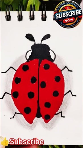 Lady bird || Ladybug🐞 || Drawing