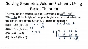 Solving Problems Involving Polynomial Division and Factor Theorem - Example 1 ( Video ) | Algebra