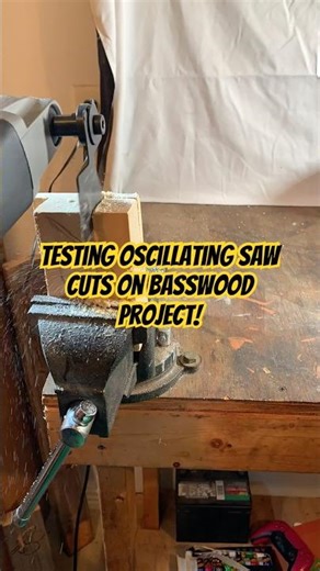 Testing Oscillating saw cuts on basswood dog project #hobby #woodworking #fyp #yeshua