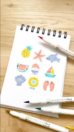 ＼必見!!見逃すな!!／夏イラスト9選☀️#夏 #手書き #手書きイラスト #かわいいイラスト #shrots