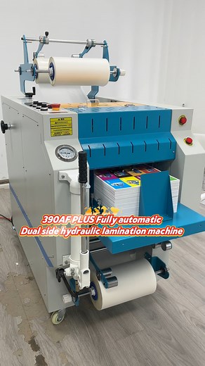 8K views · 71 reactions | 390AF PLUS Fully automatic intelligent hydraulic laminating machine, Maximum laminate size 370*750mm, Paper weight 120g-500gsm, very stable and perfect laminating effect,double side lamination at same time. machine with paper auto overlap and paper auto separate function. laminating speed 8 meters per minute. Perfect performance and good price #laminator #laminatingmachine #lamination #laminating #graphicshop #printshop | Michael Lou | Facebook