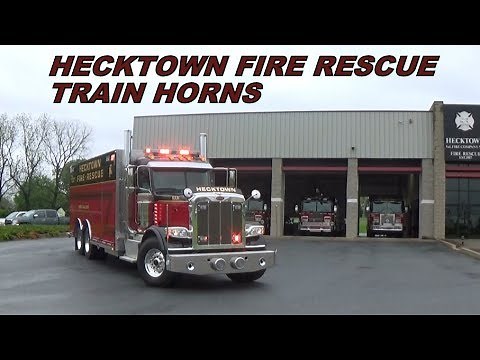 Hecktown Fire Rescue - Tanker 5331 Train Horns!