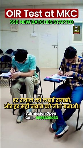 OIR Test Practice at MKC Classroom 🔥| OIR in SSB | OIR in SSB Interview | SSB Interview Preparation