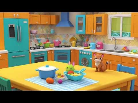 Invisible Cat’s Kitchen Prank Funny Adventure | Funny and Fun Kids Nursery Rhyme Animation
