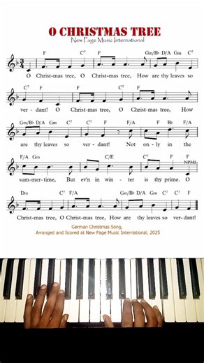 180K views · 2.7K reactions | Keyboard Performance of "O Christmas Tree"  #keyboardmusic #ochristmastree | New Page Music International | Facebook
