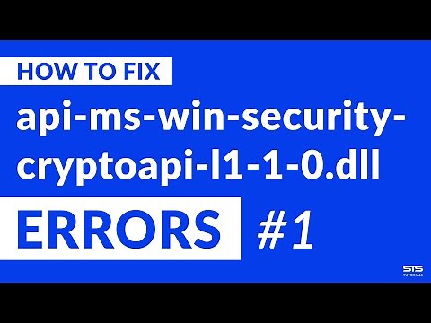api-ms-win-security-cryptoapi-l1-1-0.dll Missing Error on Windows | 2020 | Fix #1