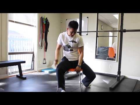 Loosen your inner thighs/adductors while sitting in a chair