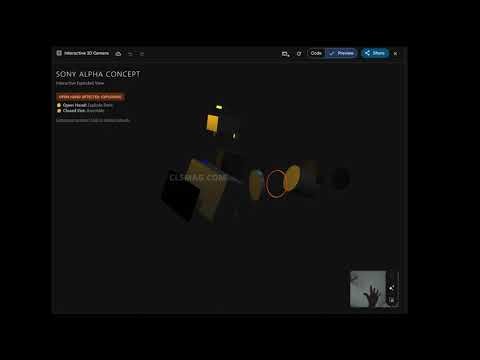 #gemini3pro Sony Alpha Concept Interactive 3D Exploding Camera Website Sony Camera 3D Exploded View