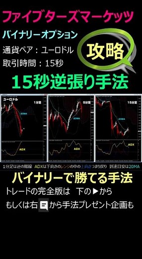 15秒バイナリーの逆張りを完全攻略 #バイナリーオプション #攻略解説 #ザオプション #バイナリー手法