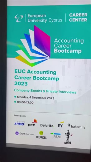 14 reactions | EUC #Accounting Career Bootcamp. EUC #students and graduates  have the opportunity to connect with employers in the industry! | European University Cyprus | Facebook
